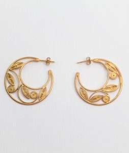 Earrings in GoldPlated Filigree made by ARTEMANOS