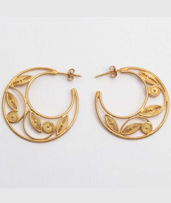 Earrings in GoldPlated Filigree made by ARTEMANOS