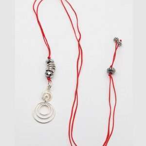 Silk Cord Necklace with Filigree Charm made by ARTEMANOS