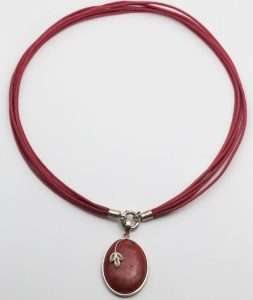 Color Cords Necklace in Red made by ARTEMANOS