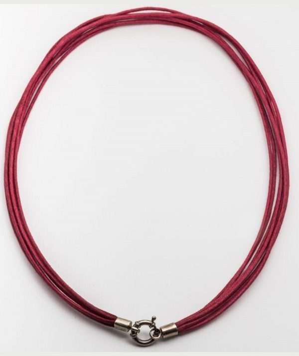 Color Cords Necklace in Red made by ARTEMANOS