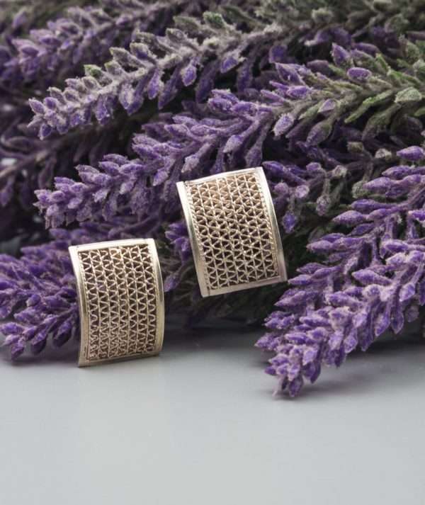 Rectangular Filigree Earrings jewelry made by ARTEMANOS