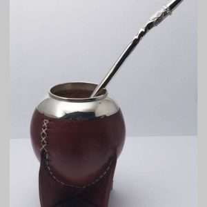 Leather Mate Silver Straw