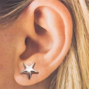 Silver Stars Earrings made by ARTEMANOS