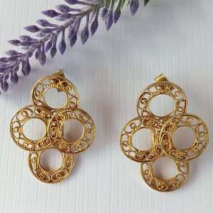 Geometric Goldplated Earrings made by ARTEMANOS