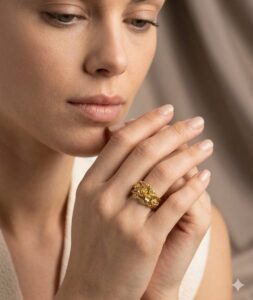 7 Ramales Filigree Ring Goldplated