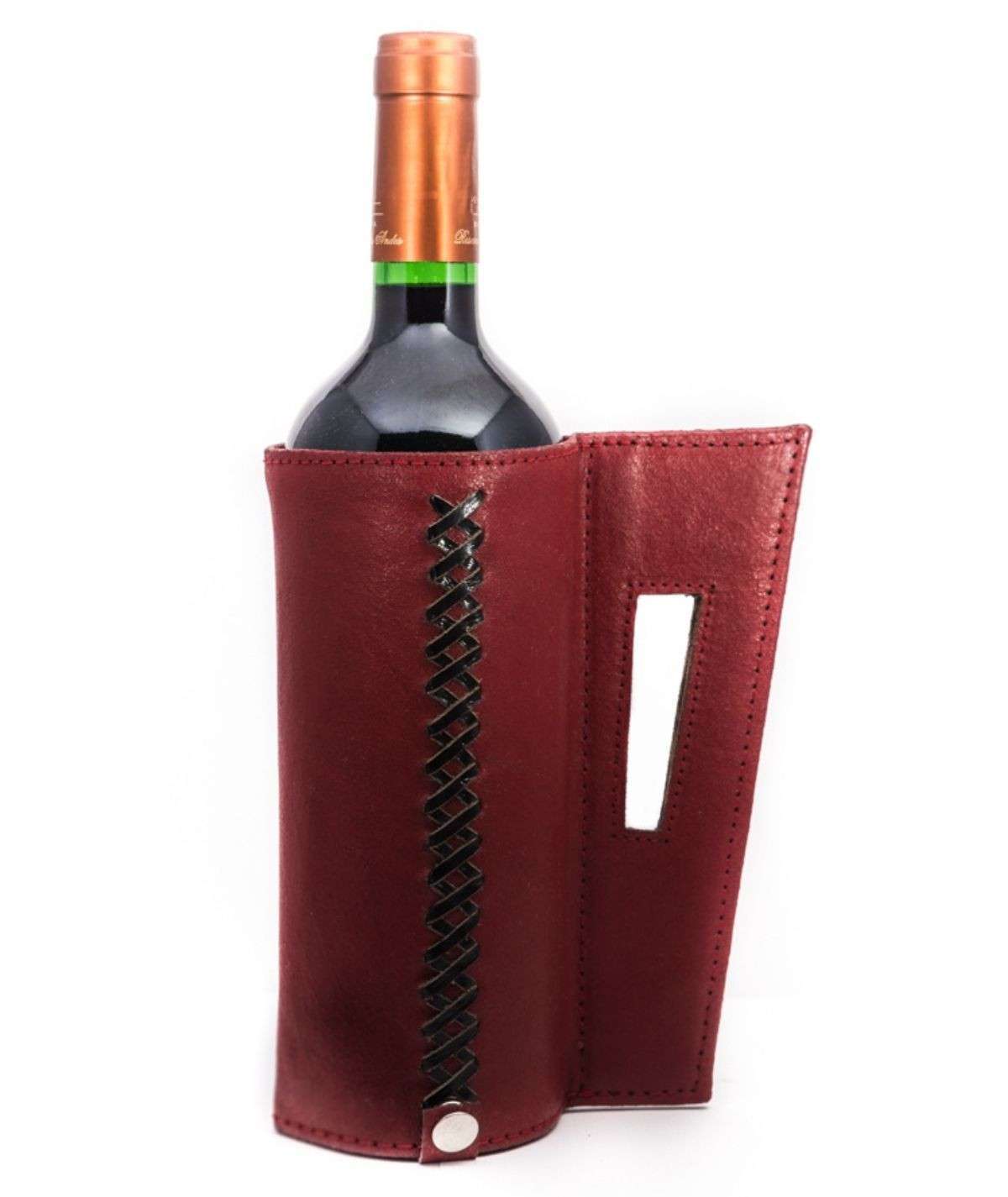 Leather Bottle Holder made by ARTEMANOSDeco