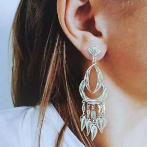 Silver Filigree Statement Earrings